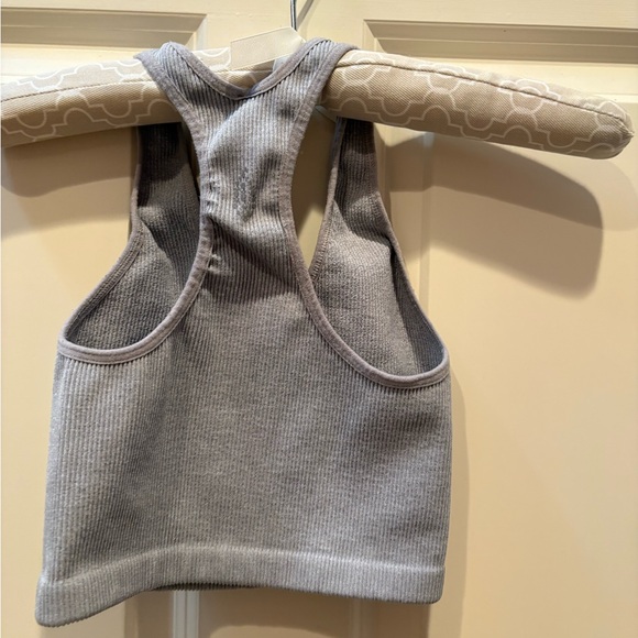 Gray Ribbed Tank Top - Picture 2 of 3